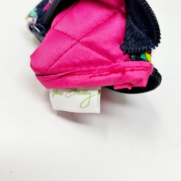 VERA BRADLEY Black Multi Coin Purse Wallet PETAL PAISLEY Zip Quilted 4.5” X 5” - Picture 4 of 5